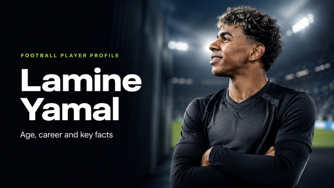 Lamine Yamal football player profile featured image with stadium background