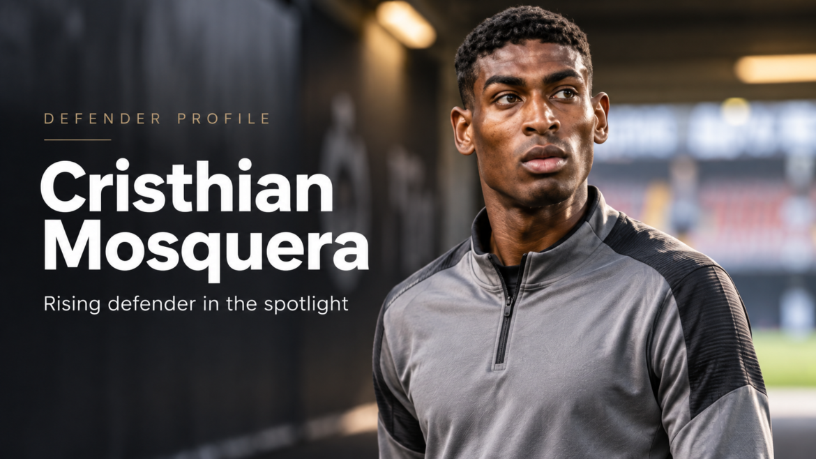 Cristhian Mosquera football defender in a premium stadium tunnel portrait