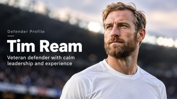 Tim Ream football player editorial portrait in a stadium setting