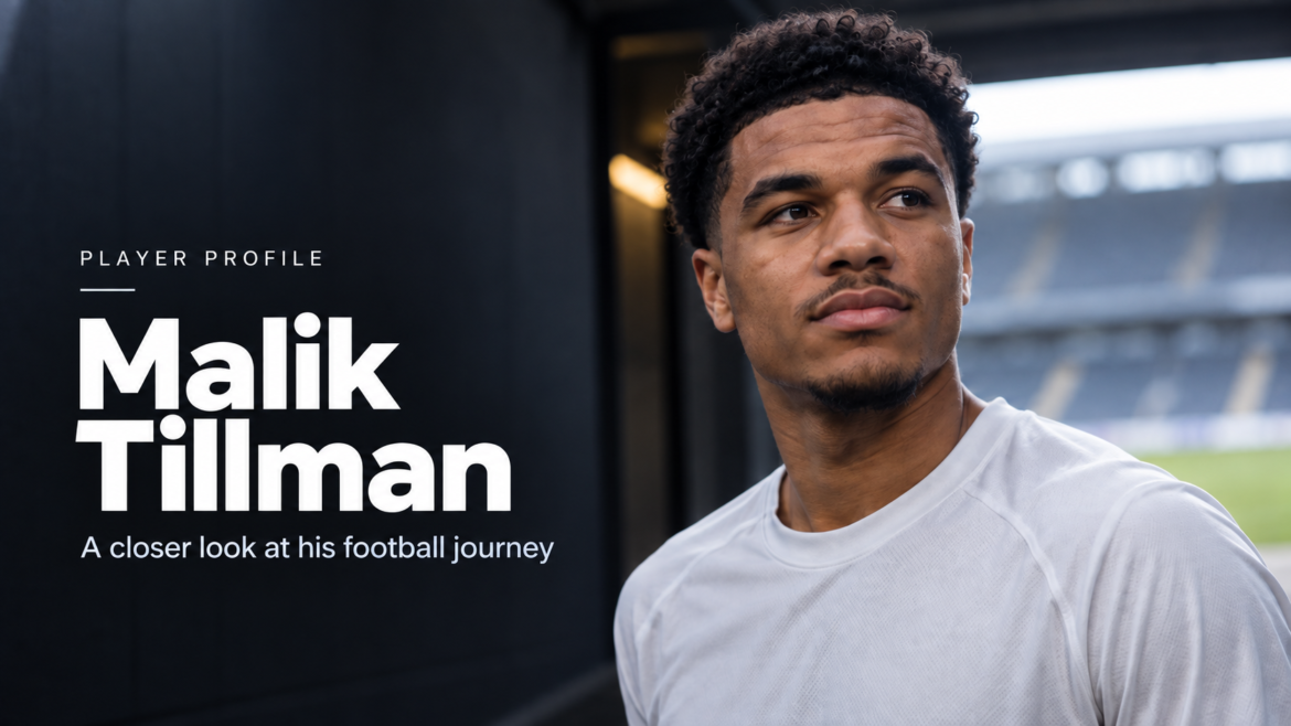 Malik Tillman football player profile featured image in a premium stadium setting